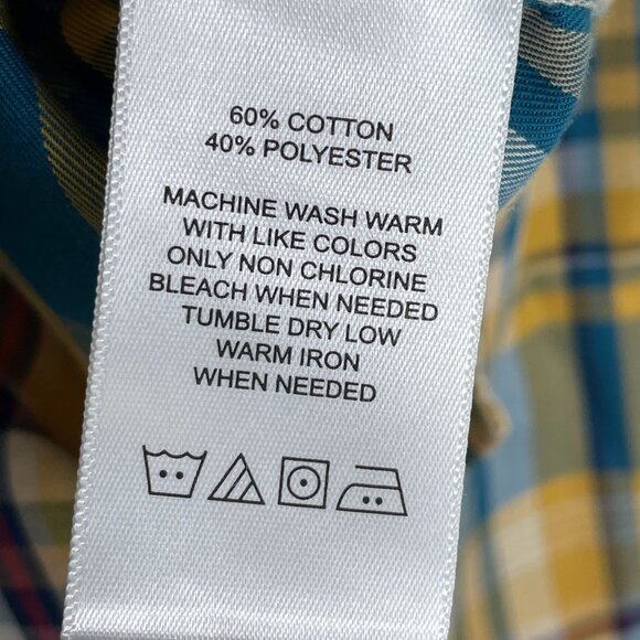 Foxcroft Appleseeds Womens 10 Wrinkle Free Plaid Button Up Shirt Shaped Fit Top - Picture 5 of 10